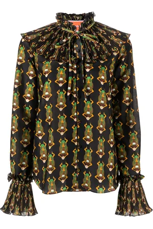La DoubleJ Blusa Nefertiti con stampa grafica