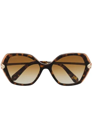 Bvlgari Occhiali da sole cat-eye con effetto tartarugato