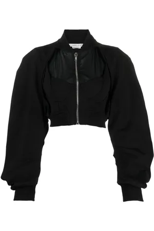 ALESSANDRO VIGILANTE Bomber crop con dettaglio cut-out