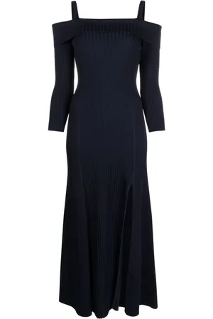 Ganni Abito midi con spalle scoperte