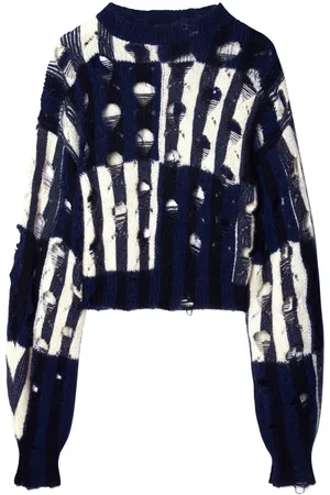 OFF-WHITE Maglione Shibori con effetto vissuto