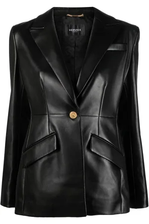 VERSACE Blazer monopetto in pelle