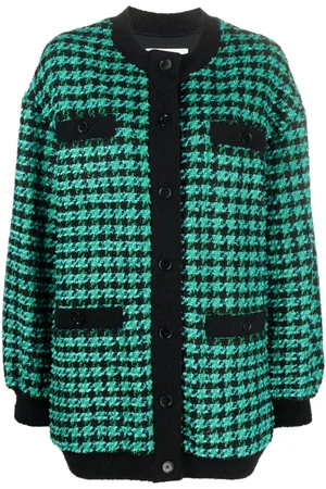 Msgm Cardigan lungo con motivo pied-de-poule