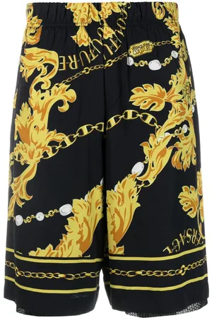 VERSACE Bermuda con cavallo basso e stampa Barocco