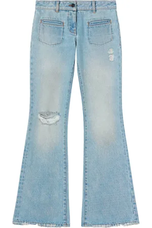 Palm Angels Jeans svasati a vita bassa