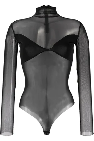 Atu Body Couture Body a collo alto semi trasparente