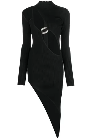 DAVID KOMA Abito asimmetrico con dettaglio cut-out