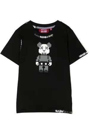 MOSTLY HEARD RARELY SEEN T-shirt Mini Grey Bear in cotone