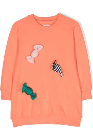 Wauw Capow by Bangbang Abito Carla Candy Coral con applicazione