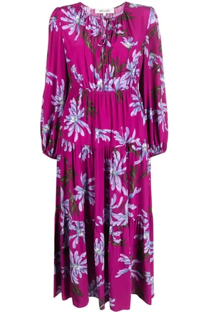 Diane von Furstenberg Abito Dominique midi a fiori