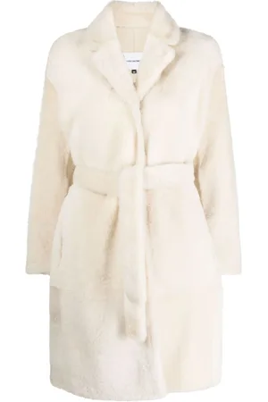 YVES SALOMON Cappotto monopetto con cintura