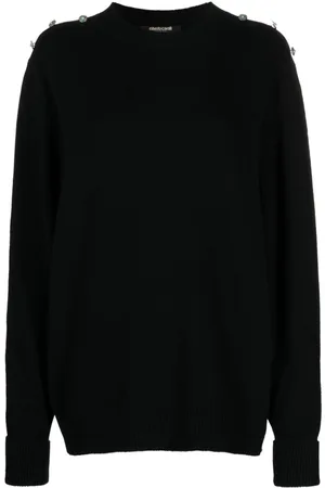 Roberto Cavalli Maglione girocollo con borchie