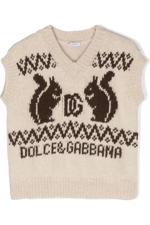 Dolce & Gabbana Canotta con logo a intarsi