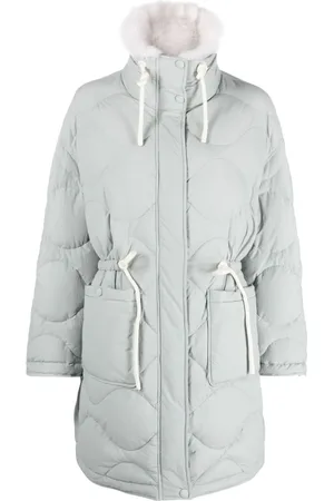 YVES SALOMON Cappotto imbottito midi con coulisse