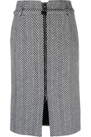 Tom Ford Gonna a matita midi con motivo chevron