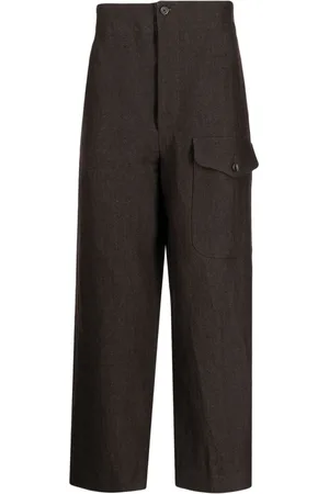UMA WANG Pantaloni Paxton con motivo spigato