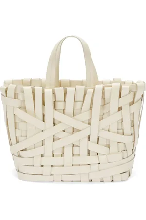 Jil Sander Borsa tote con design intrecciato