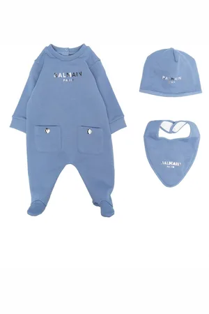 Balmain Set neonato con ricamo