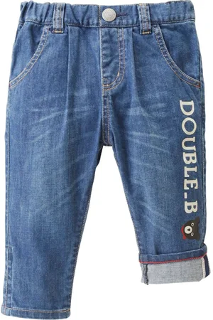 Miki House Jeans dritti con stampa