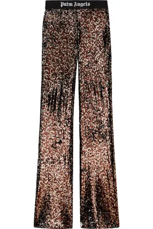 Palm Angels Pantaloni svasati con logo
