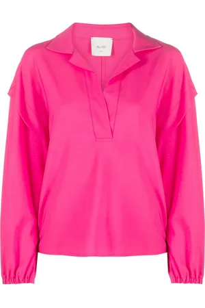ALYSI Blusa con maniche a spalla bassa
