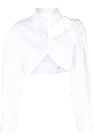 Jacquemus La Galliga asymmetric cropped shirt