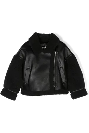 MONNALISA Faux-leather zip-up jacket