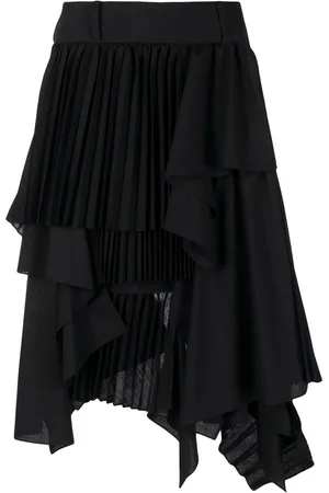 SACAI Gonna plissettata asimmetrica