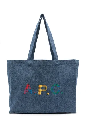 A.P.C. Borsa tote Diane denim con stampa