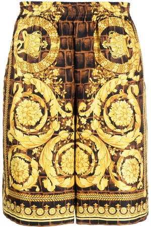 VERSACE Shorts con stampa Baroccodile