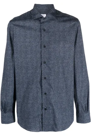 MAZZARELLI Textured-finish cotton shirt