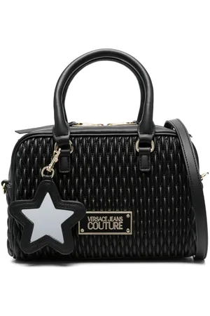 VERSACE Borsa a spalla con placca logo