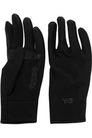 Y-3 Guanti con logo goffrato