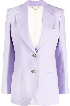 Victoria Beckham Blazer monopetto con revers a lancia