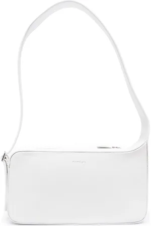 Courrèges Borsa a spalla One Racer in pelle - Bianca