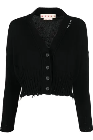 Marni Cardigan crop con effetto vissuto