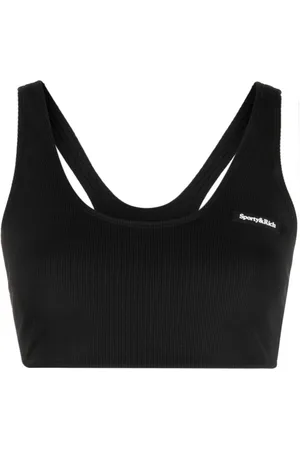 Sporty & Rich Reggiseno Serif con applicazione