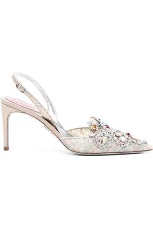 RENE CAOVILLA Mules con strass 70mm