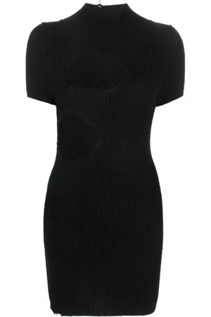 Maison Margiela Abito corto a coste con dettaglio cut-out