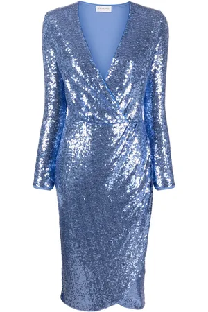 Ermanno Firenze Sequined wrap midi dress