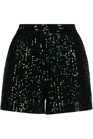 Elie saab Shorts a vita alta con paillettes