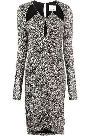 Isabel Marant Abito midi Logane con dettaglio cut-out