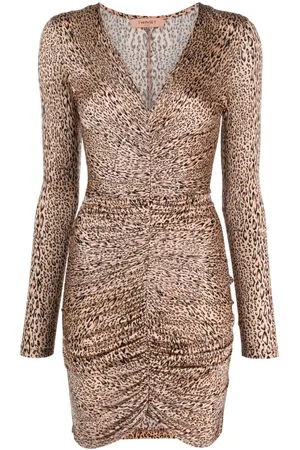 Twin-Set Abito corto leopardato