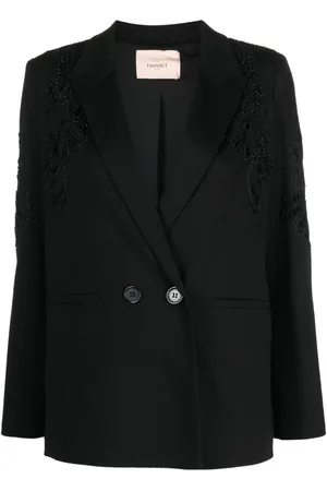 Twin-Set Blazer doppiopetto con ricamo