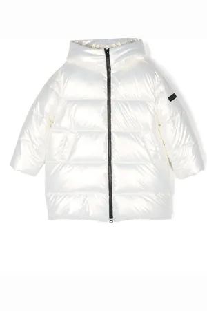 MONNALISA Logo-patch zip-up padded coat