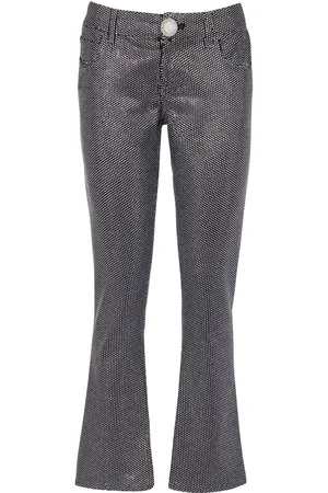 Balmain Rhinestone-embellished bootcut jeans