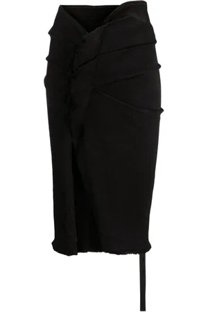 Rick Owens Gonna midi denim a portafoglio