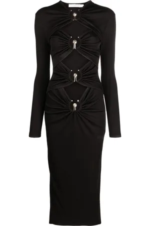 CHRISTOPHER ESBER Abito midi con dettaglio cut-out Orbit