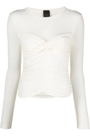 Pinko Felpa semi trasparente con ruches