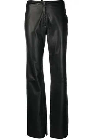 ALYSI Pantaloni dritti in pelle